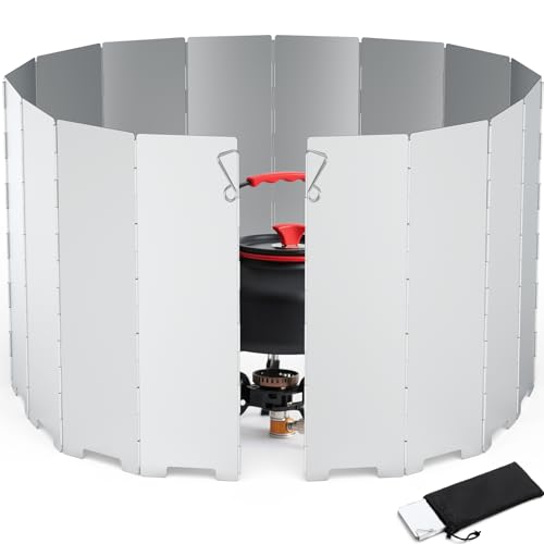Camping Stove Windscreen Ultralight Folding Camp Stove Windscreen Portable Camping Stove Windshield for Use with Alcohol Stoves and Other Backpacking Stoves Butane Stoves 16 Plates - size: 16 Plates