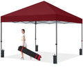 COOSHADE Durable Easy Pop Up Canopy Tent 10x10Ft, Burgundy - color: Burgundy, size: 10x10Ft