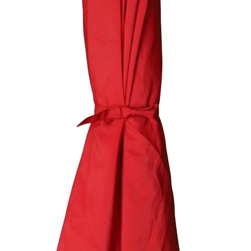 Blissun 9' Outdoor Patio Umbrella, Outdoor Table Umbrella, Yard Umbrella, Market Umbrella with 8 Sturdy Ribs, Push Button Tilt and Crank - color: Bright Red