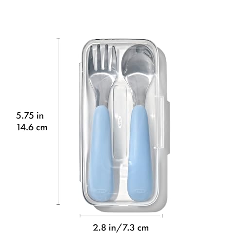 OXO Tot On-The-Go Fork and Spoon Set - Dusk - color: Dusk