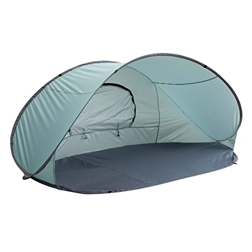 Pop Up Beach Tent - Fits 2-3 People - Sun Shelter with UV Protection and Ventilation - Water and Wind Resistant Camping Canopy by Wakeman (Blue)