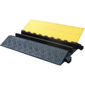 Kable Kontrol Atlas Heavy Duty Cable Protector Ramp - 2 Channel - 1 Pc - 35” Long Black & Yellow – 32000 Lbs Capacity - Rubber Speed Bump Wire Protector Cord Cover – CP9985 - size: 2 Channel - XL - 1 Unit