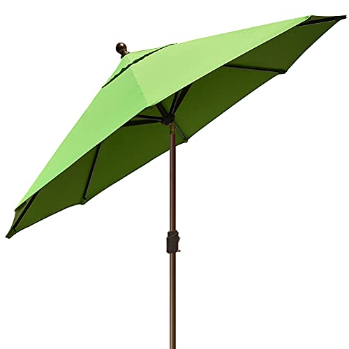 EliteShade USA 10-Year-Non-Fading 10Ft Market Patio Umbrella, UPF 50+ UV Protection Performance Sun Umbrella, Heavy Duty Commercial Grade Outdoor Table Umbrella with Crank & Tilt, Windproof Vented Top for Garden, Pool, Deck and Outdoor Playsets, Macaw Gre
