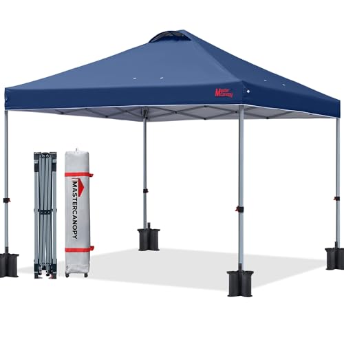MASTERCANOPY Canopy Tent with Roller Bag (8x8, Navy Blue) - color: Navy Blue, size: 8x8