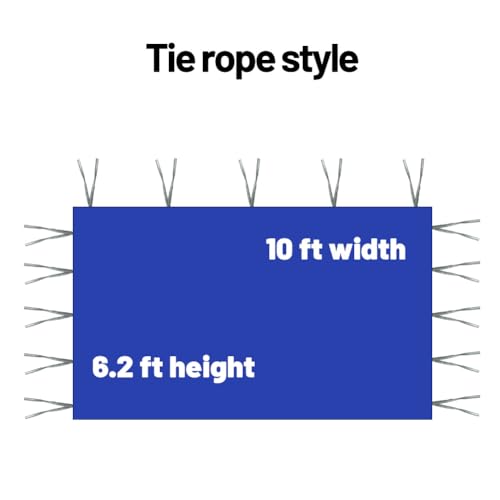 MQoutdoor Ultralight Sidewalls for 10x10 Canopy Tent Silver Coated Side Walls with Tie Rope 1 Piece, Royal Blue - color: Royal Blue