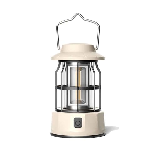 Rechargeable Lantern , Adjustable Waterproof Emergency Light , Ideal for Outdoor Survival, Fishing, Hurricanes, and Adventures，Portable Waterproof Camping Light,Lantern, Camping Lantern(White)