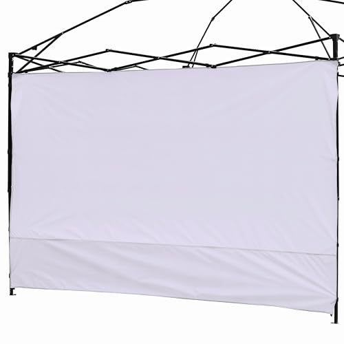 Canopy Sunwall Sidewall Gazebos Tent Waterproof for 10x10ft Pop up Canopy Straight Leg Gazebos Outdoor Instant Canopies 1 Pcs White Canopy Sidewall Only - color: White, size: 10x10(1pcs)