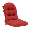 QILLOWAY Outdoor High Back Chair Cushion for Adirondack, All Weather Rocking Chair Cushions Thick Padded Replacement for Patio Furniture,Red - color: Red