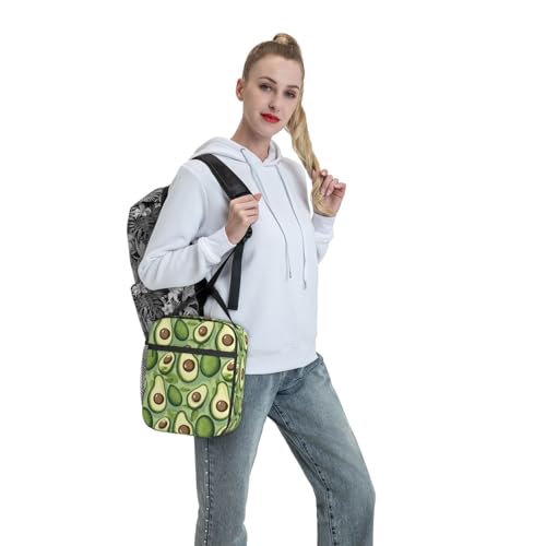 Avocado Lunch Box Insulated Lunch Bag for kids Girls Boys Women,Reusable Lunch Box Containers for Women Men,Durable Cooler Tote Bag Lunchbox for Office/School/Picnic - color: Avocado02