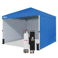 CROWN SHADES 10X10 Commercial Instant Canopy Pop Up Tent with Center Lock, 300D Fabric, 4 Sidewalls, Sto'N Go Bag, Blue - color: Blue, size: 10x10 Classic
