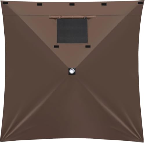 MASTERCANOPY Wind Screen Side Panel with Window for 10x10 Escape Screen Shelter Canopy Tent - Weatherproof, UV Resistant Sun Shade Attachment Accessory (Coffee Brown, 1 Pack) - color: Brown, size: 10x10