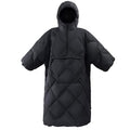 ATEPA Wearable Sleeping Bag, Recycled Water-Resistant Camping Blanket Poncho, Ultralight Packable Stadium Blanket for Outdoor - color: Black