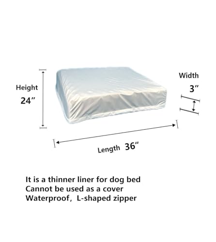 Waterproof Liner Replacement Washable for Dog Bed 36 x 24 Inch - size: 36x24x3 inch