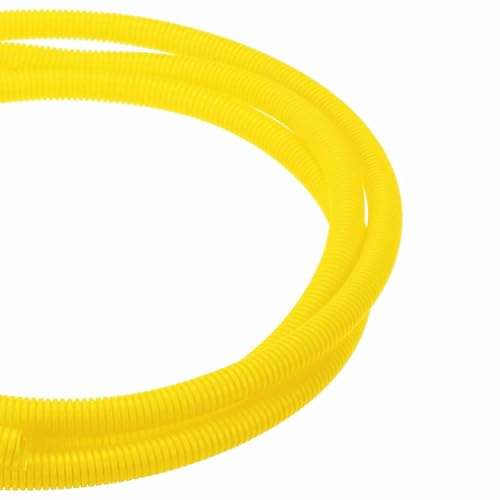 DMiotech 10ft Wire Loom Split Tubing 1/2 Inch(12.7mm) ID, Cord Protectors from Pet Flexible Conduit Cable Management for Office Home Garden, Yellow - color: Yellow, size: 1/2"-10ft
