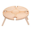 ZJchao Wine Picnic Table, Birch Wood Portable Folding Table,Couples,Friends,Families,Outdoors,Camping,Boating,Beach,Garden,Lawn,Home,Yard, Lightweight Tray with 4 Glass Holders,