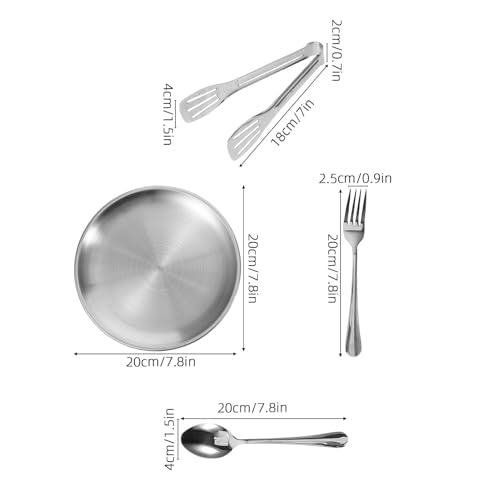 11pcs Stainless Steel Camping Silverware Set with Compact Carry Bag, Portable Reusable Utensils Kit for Outdoor Dining, Picnic, Backpacking, and Travel