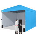 CROWN SHADES 10X10 Commercial Instant Canopy Pop Up Tent with Center Lock, 300D Fabric, 4 Sidewalls, Sto'N Go Bag, Sky Blue - color: Sky Blue, size: 10x10 Classic