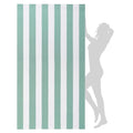 WILFA Extra Large Beach Towel - Oversized Mircofiber 40 x 70 inches, XL Striped Lightweight Pool Towel, Big Cabana Swim Travel Towel for Adults Mens Women,Teal - color: Teal
