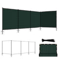 ECOOPTS 6'Hx24'L Privacy Fence Set with Poles and Rails Ground Spikes Fence Kit for Patio Garden Pool Yard (Green) - color: Green, size: 0 6'Hx24'L