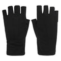 Lightweight Summer Fingerless Gloves Men Women UV Sun Protection Driving Cotton Gloves Nonslip Touchscreen Mittens - color: Black