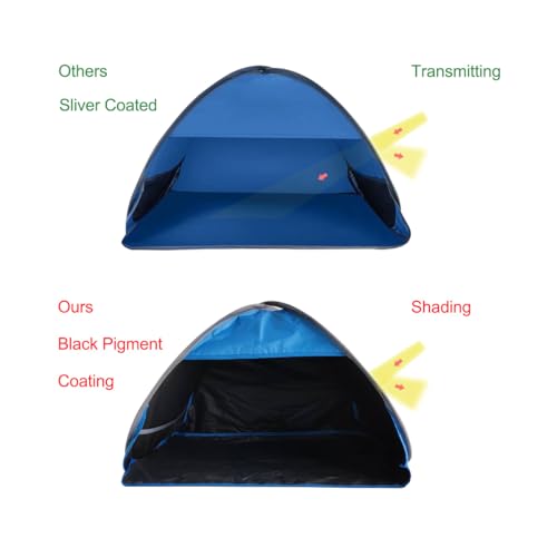 Fixable Small Pop Up Beach Tent Included Two Sand Bags,Mini Head Beach Tent Sun Shelter,Instant Dog Beach Shade for Puppy or Other Small Pets
