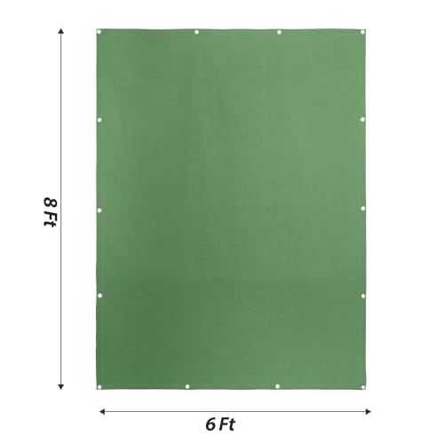 Canvas Tarp 6x8ft 21 Mil Heavy Duty Waterproof Trap, 12Oz UV Resistant Tarpaulin Cover with Rustproof Grommets, All-Weather Outdoor Tarp for Camping, Truck, Boat, Woodpile, Roof, Canopy - size: 6*8 Feet