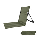 Ultra-Light Folding Camping Chair with Backrest,Outdoors Relaxing Floor Seat for SwimmingPool Beach Lawn Picnic Road Trips - color: Army Green