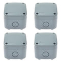 Nineleaf Junction Box, Electrical Box IP66 Water Resistant Dustproof ABS Plastic Project Enclosure for Electronics Grey,3.3X 2.8 x 2.3 inch,4PCS - color: 4PK, size: 86x74x62mm