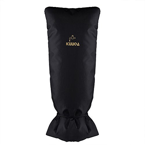 Kuuqa Large Size Outdoor Faucet Cover,Faucet Socks for Freeze Protection,Black - color: Black