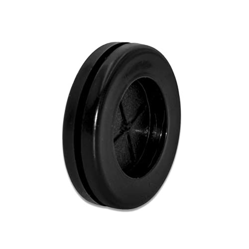 Flyshop Black 25mm 1" Rubber Grommet, 20mm 13/16" ID, Drill Hole Grommets Synthetic Rubber Plug Wire Protection, Round, Double-Sided, 4-Pack (Size 20mm x 25mm) - size: 1" (25mm) Drill Hole