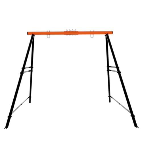 Swing Stand Frame, 550lbs Weight Capacity Swing Stand, Heavy Duty A-Frame Swing, Single Swing Frame for Yoga Hammock Saucer Baby Porch Swing(Swing NOT Included),Orange - color: Orange