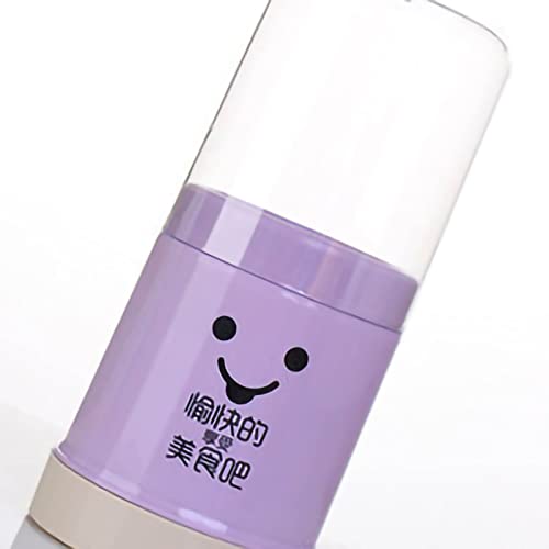 Cute Utensil Holder, Chopstick Holder Storage with Lid Plastic Kitchen Counter Utensil and Cutlery Holder With Removable Base Silverware Holder for Camping Picnic BBQ Party (Purple) - color: Purple