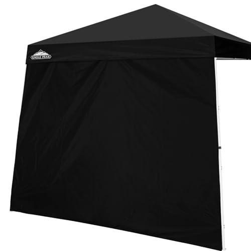 EAGLE PEAK Sunwall/Sidewall for 10x10 Slant Leg Canopy Only, 1 Sidewall, Black - color: Black