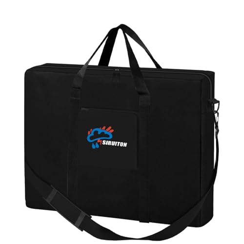 SIRUITON Folding Table Storage Bag, Portable 600D WaterProof Carry Bag for Folding Picnic/Camp Tables with Reinforcing Plate & Shoulder Strap, 25" D x 25" W x4.7 H Fits 4FT Folding Tables（bag only） - size: 4ft Folding Table Bag
