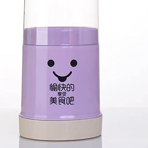 Cute Utensil Holder, Chopstick Holder Storage with Lid Plastic Kitchen Counter Utensil and Cutlery Holder With Removable Base Silverware Holder for Camping Picnic BBQ Party (Purple) - color: Purple