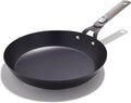 OXO Outdoor Pre-Seasoned Carbon Steel 12" Frying Pan Skillet, Detachable Handle for Easy Storage, Indoor Use, Nonstick with Use, Induction Suitable,Oven & Broiler Safe,Browning, Grill,Sear,Saute,Black - size: 12" Frying Pan Skillet Set