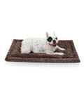 Washable Dog Bed Mat Ultra Soft Dog Crate Pad Comfy Fluffy Pet Kennel Beds Sleeping Mattress for Large Jumbo Medium Small Dogs, 36 x 23 Inch, Brown - color: Brown, size: 36.00" x 23.00" x 1.50"