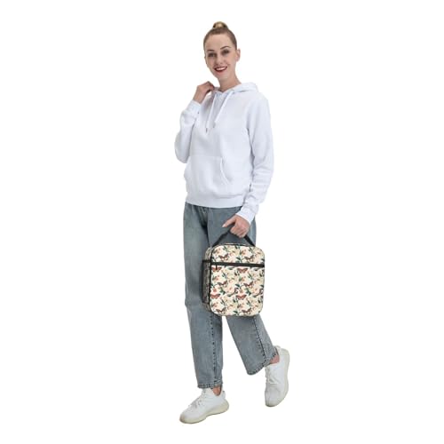 Butterfly Lunch Box Insulated Lunch Bag for kids Girls Boys Women,Reusable Lunch Box Containers for Women Men,Durable Cooler Tote Bag Lunchbox for Office/School/Picnic - color: Butterfly02