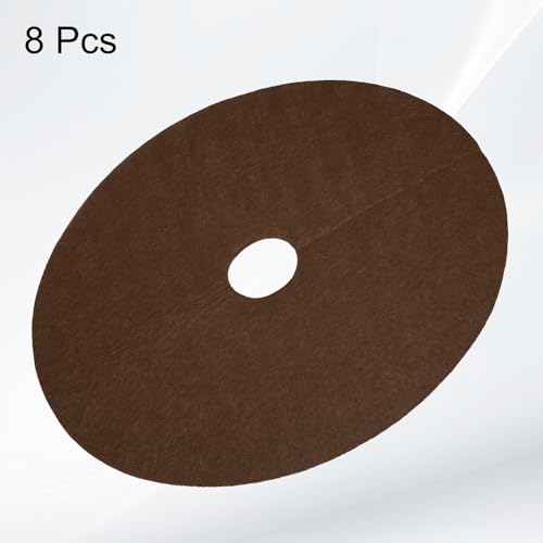 HARFINGTON 8pcs Tree Mulch Ring 10.6 Inch Non-Woven Round Tree Protector Weed Barrier Mat Plant Cover Rings for Weed Grass Control Root Protection, Brown - color: Brown, size: 10.6
