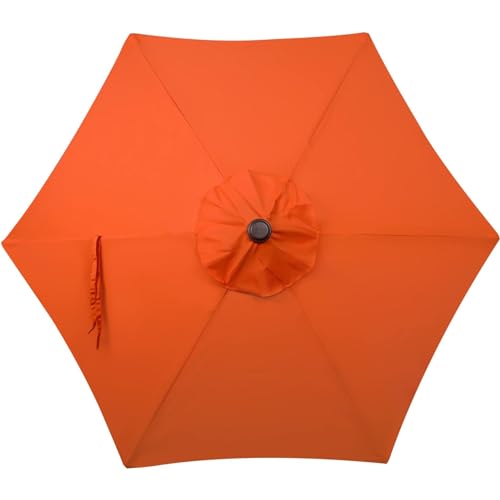 Blissun 7.5 ft Patio Umbrella, Yard Umbrella, Outdoor Market Umbrella with Push Button Tilt Crank, Orange - color: Orange