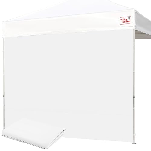 Tradesparker 10x10 Pop Up Canopy Wall with Zipper, 86 inch Height Instant Canopy SunWall Tent Sidewalls for 10x10 Pop Up Tent,1 Pack Sidewall Only,White - color: White, size: 10FT*1