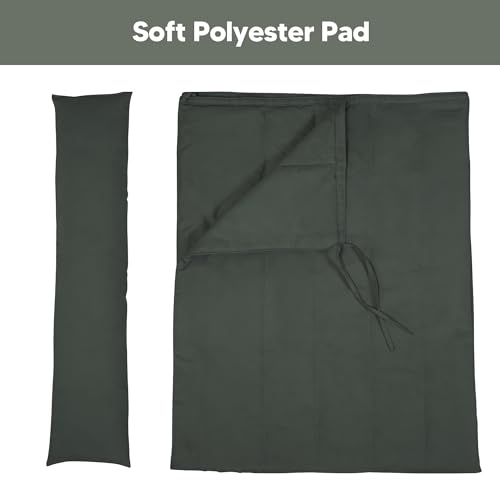 SUNCREAT Outdoor Double Hammock Pad, Soft Comfortable Polyester Pad, Olive Green - color: Olive Green