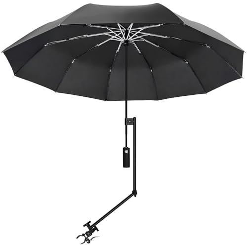 XLINGZA UPF 50+ Beach Umbrella with Adjustable Universal Clamp - style: Auto/XXL