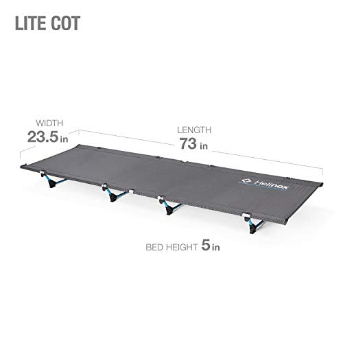 Helinox Lite Cot Ultra-Light, Portable Camping Cot, Compact, Collapsible, Backpacking, Foldable Camping Bed - color: Black