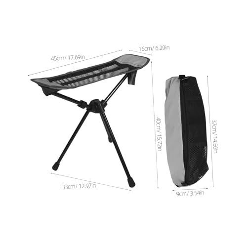 ibasenice Ultralight Portable Camping Chair Foot Rest Foldable Hammock Seat for Outdoor Compact Camp Stool Quick-fold Mechanism Camping Foot Rest Attachment