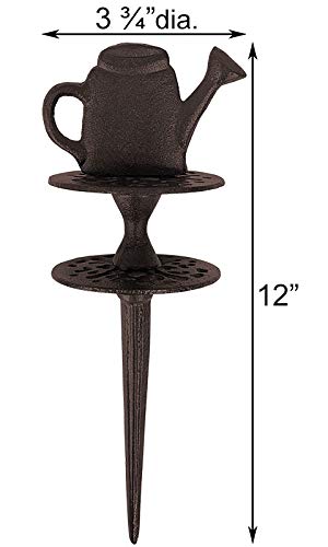 BestNest Set of 2 Esschert Cast Iron Watering Can Garden Hose Guides