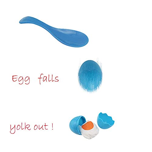 BOHS Egg and Spoon Race Game Set with Yolk - Outdoor Lawn Relay Game for Kids - Field Day Party Favors Toy