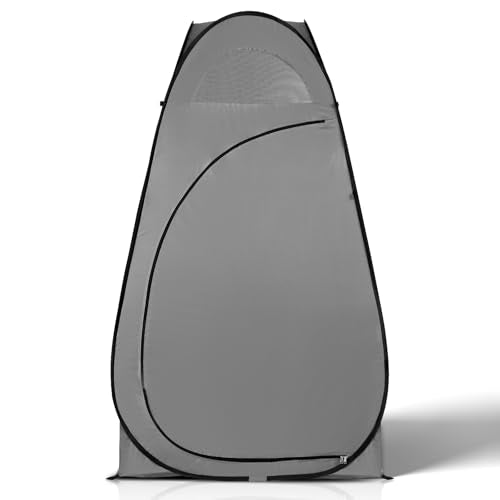 Pop Up Shower Changing Room Privacy Tent, Instant Portable Outdoor Shower Tent, Camp Toilet, Rain Shelter for Camping & Beach Lightweight & Sturdy, Easy Set Up, Foldable,with Carry Bag - style: Dark Gray