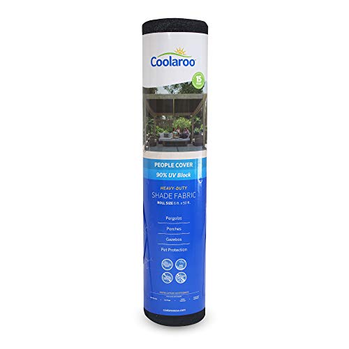 Coolaroo 90% UV Block Heavy Duty Sun Protection Fabric - Breathable Outdoor Shade Cover for Pergolas, Patios, Pets, Vehicles, and Play Areas, Tear-Resistant HDPE, 6ftx50ft Roll, Graphite - color: Graphite, size: 6' X 50'