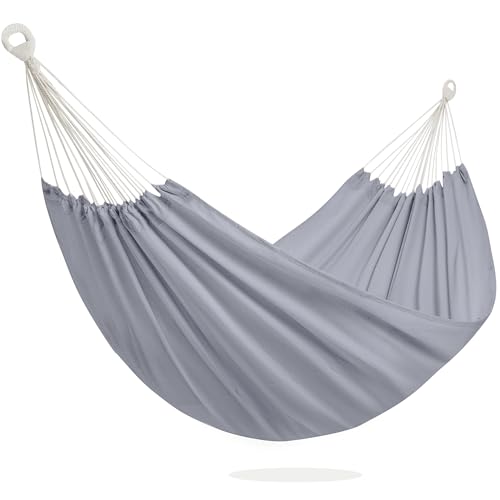 PNAEUT Double Hammocks for Outside, Replacement Outdoor Tree Hammock for Indoor Patio Porch Garden (Light Gray, Medium) - color: Light Gray, size: Medium